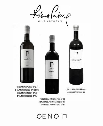 Oeno P Tria Ampelia 2022 Assyrtiko (Three single vineyards) 750ml RP 97